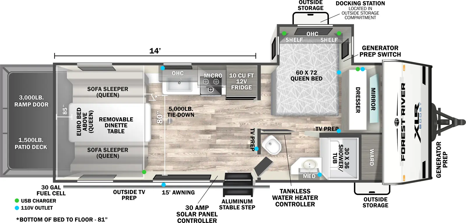 Xlr Boost 2114BX Floorplan